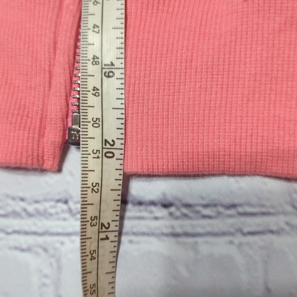 Bebe Womens Sweatshirt Vintage Y2K 90s Full Zip‎ Rhinestone Logo Pink Medium - Picture 13 of 16